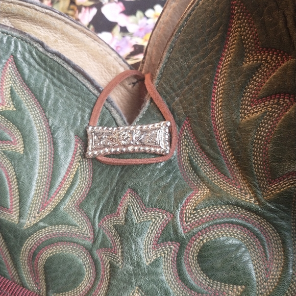 UNIQUE GREEN JUSTIN COM BLAST COWBOY BOOT HANDBAG - Picture 15 of 16